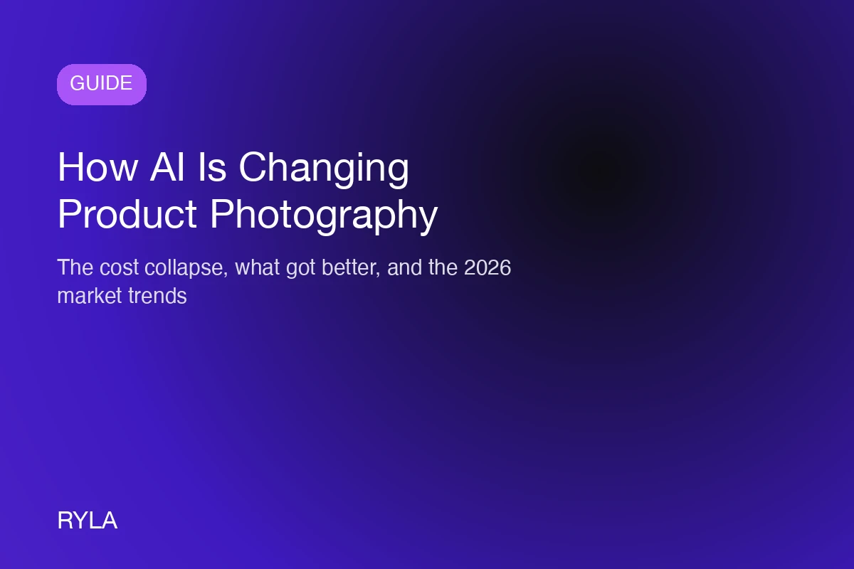 A comparison of a traditional product photoshoot cost and timeline against AI-generated imagery