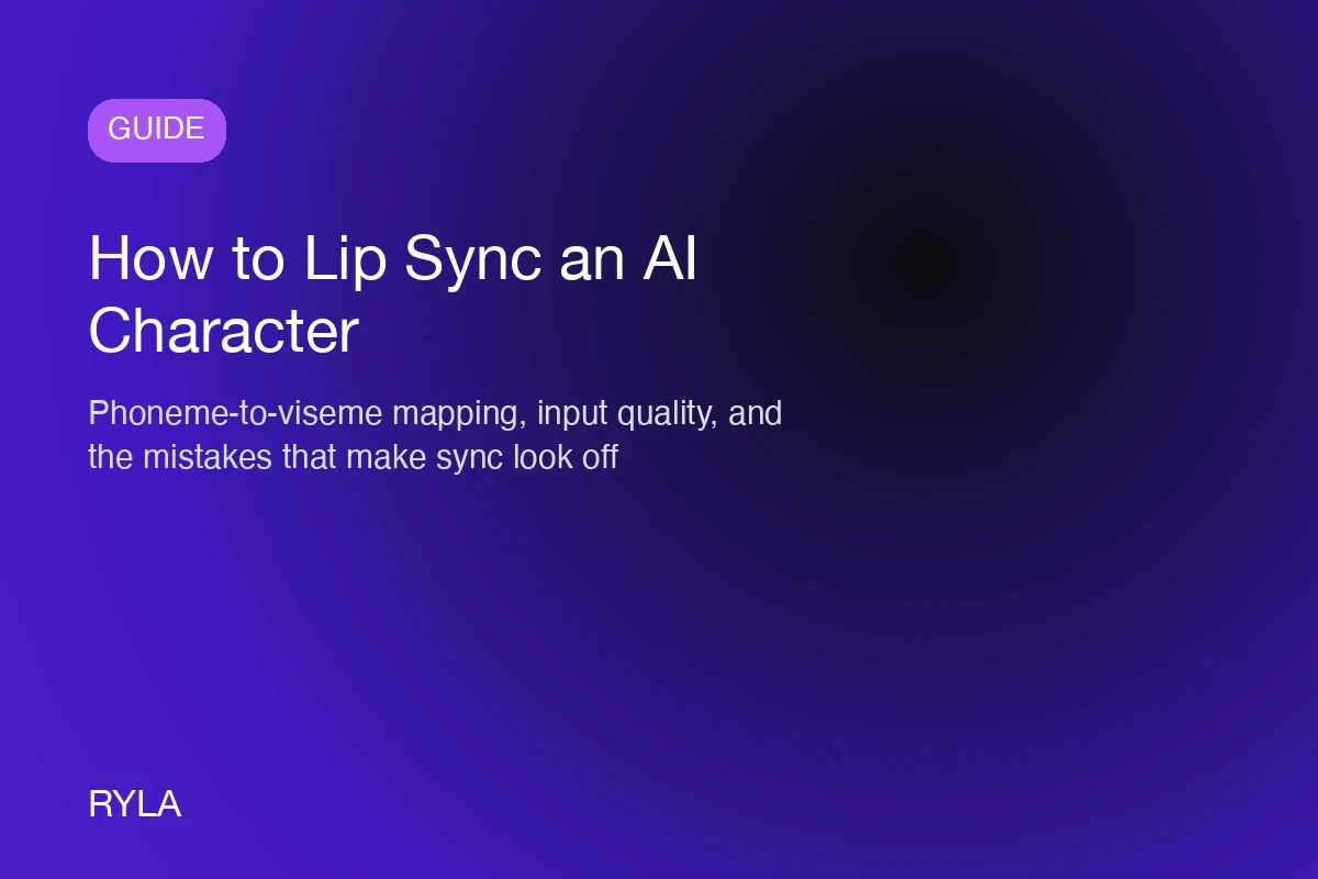A step-by-step guide to lip syncing an AI character with clean audio and a stable face