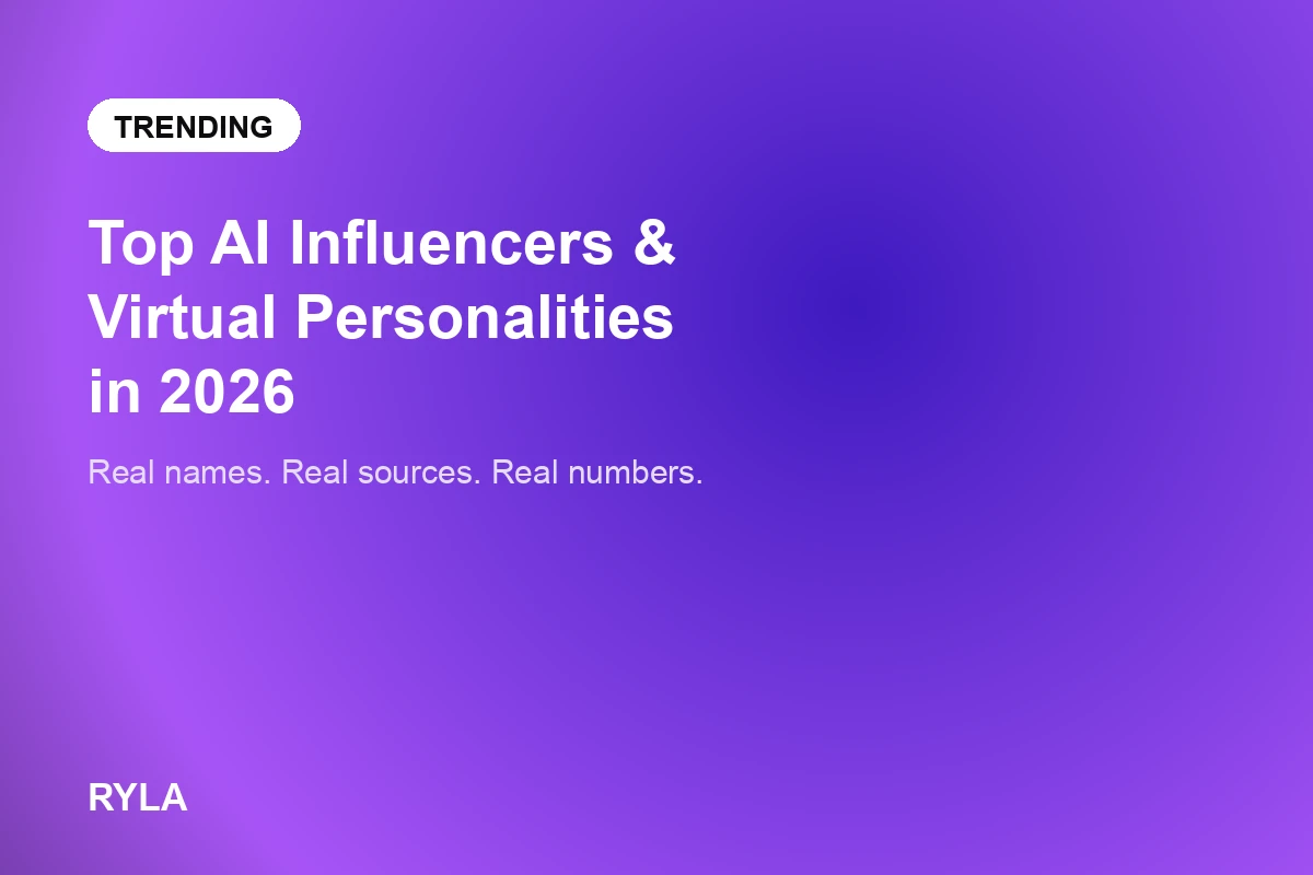A lineup of AI-generated virtual influencer portraits representing different personas