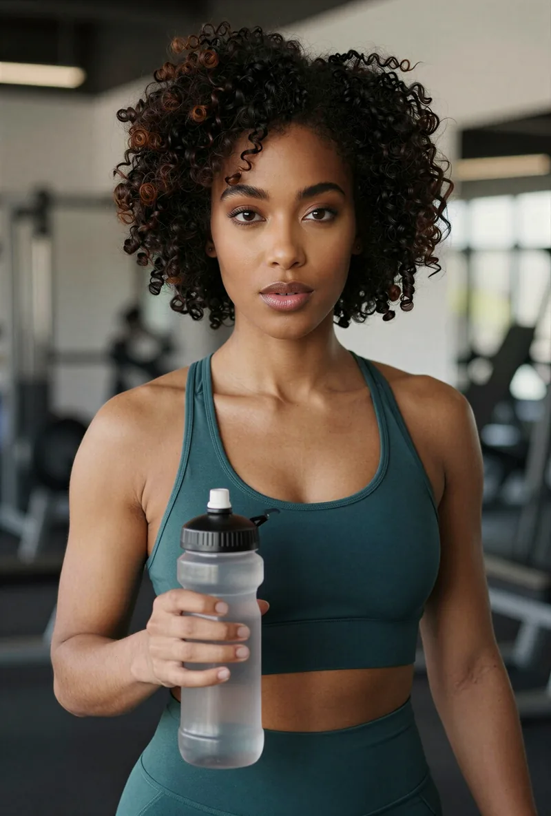 Published curly-haired AI influencer post